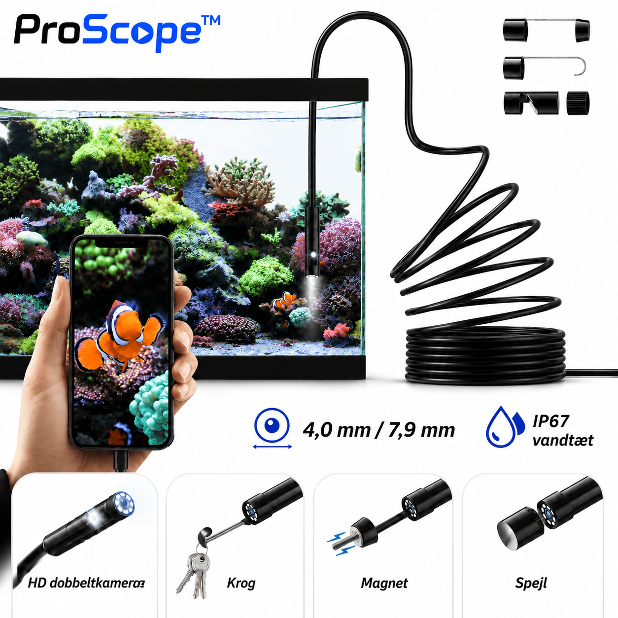 ProScope – Professionelt inspektionskamera med endoskop