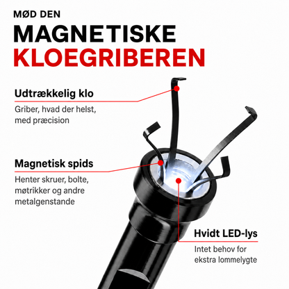 Grabix – Fleksibelt magnetisk gribeværktøj med LED-lys – Langtrækkende klo-griber (70 cm)