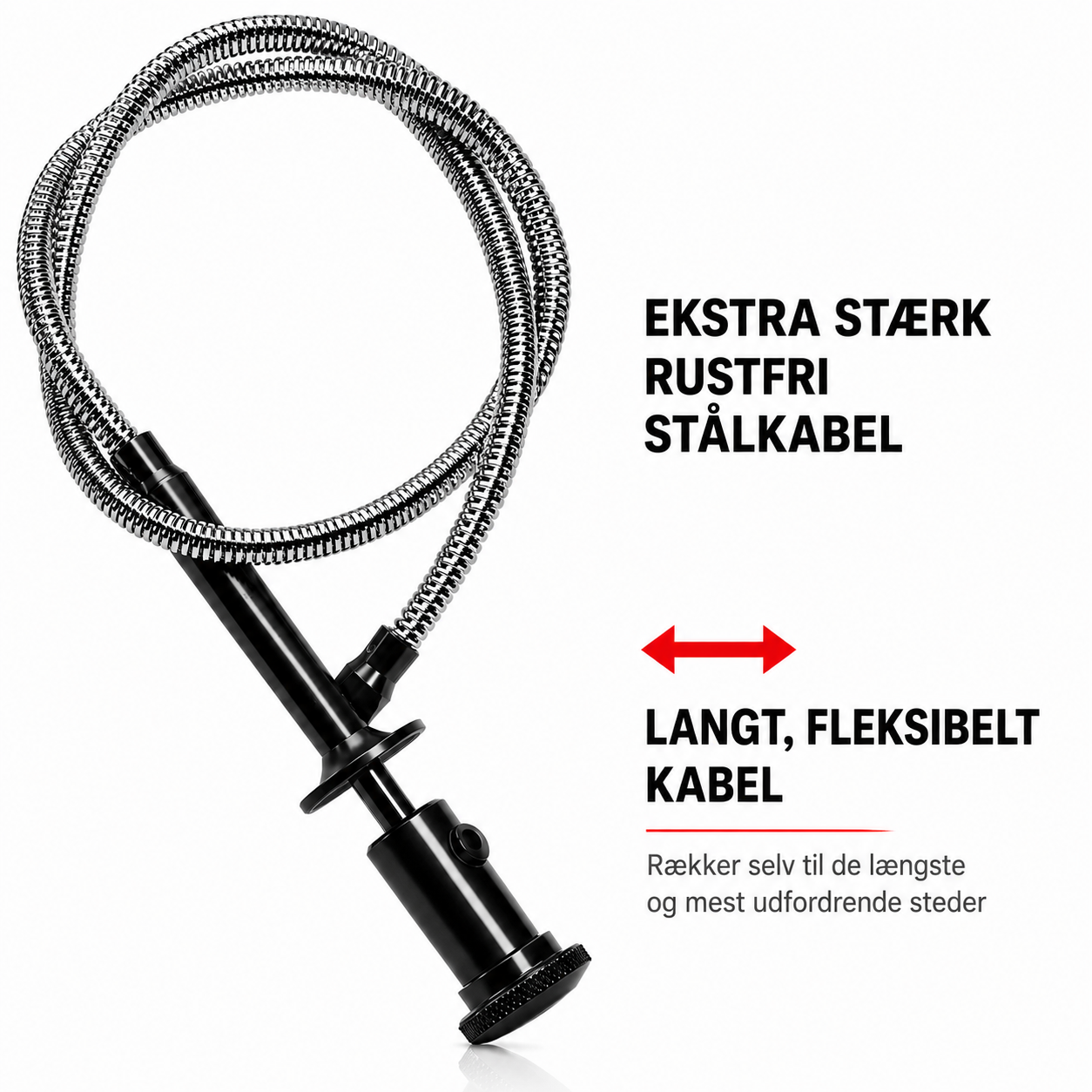 Grabix – Fleksibelt magnetisk gribeværktøj med LED-lys – Langtrækkende klo-griber (70 cm)
