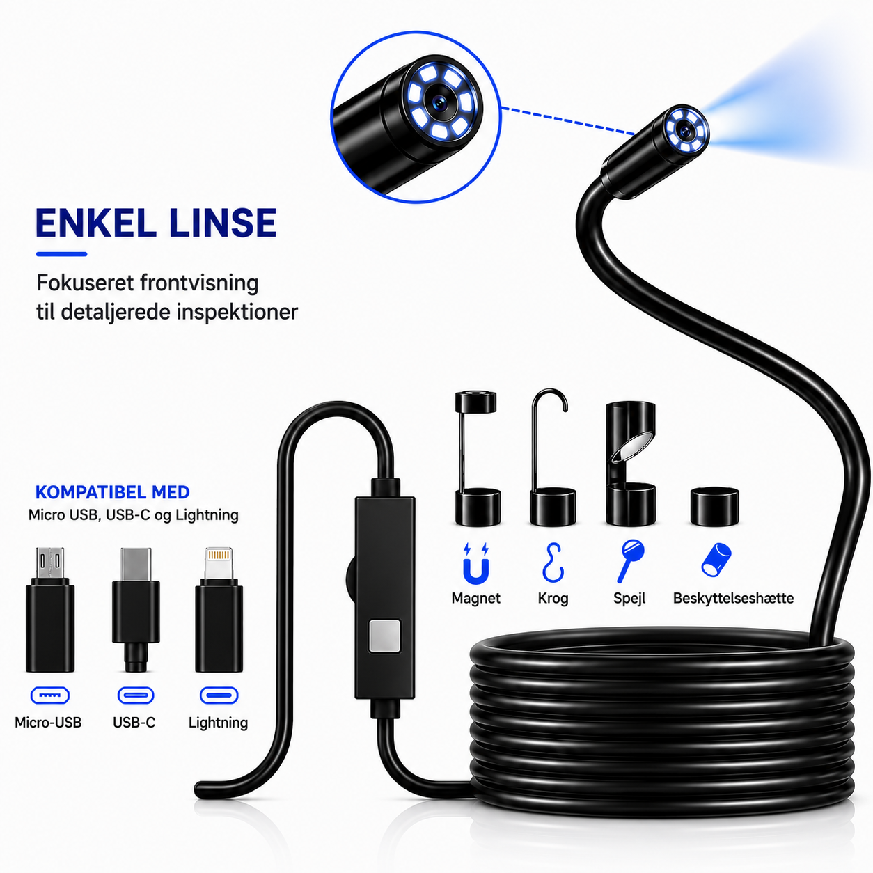 ProScope – Professionelt inspektionskamera med endoskop