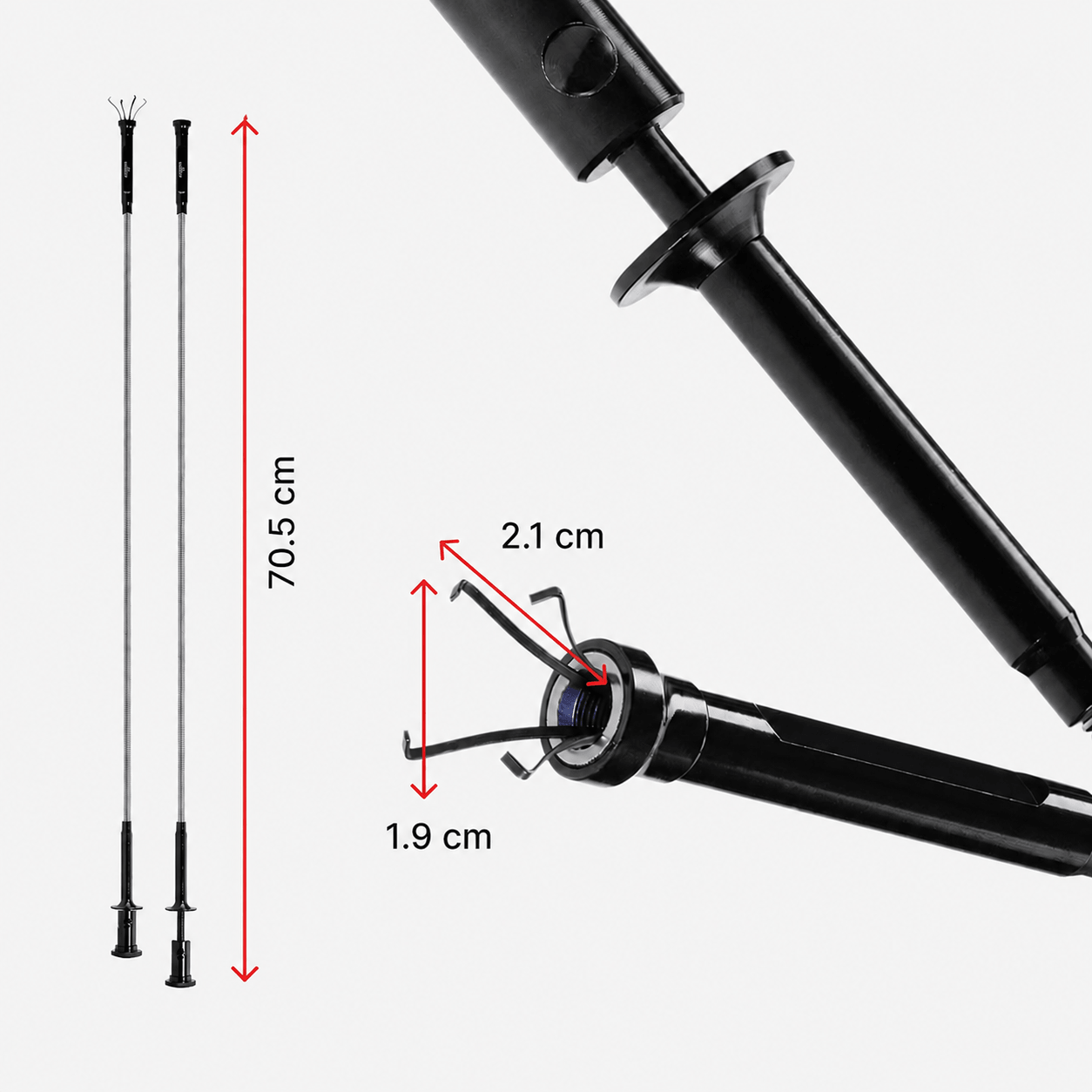 Grabix – Fleksibelt magnetisk gribeværktøj med LED-lys – Langtrækkende klo-griber (70 cm)