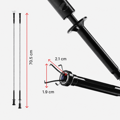 Grabix – Fleksibelt magnetisk gribeværktøj med LED-lys – Langtrækkende klo-griber (70 cm)