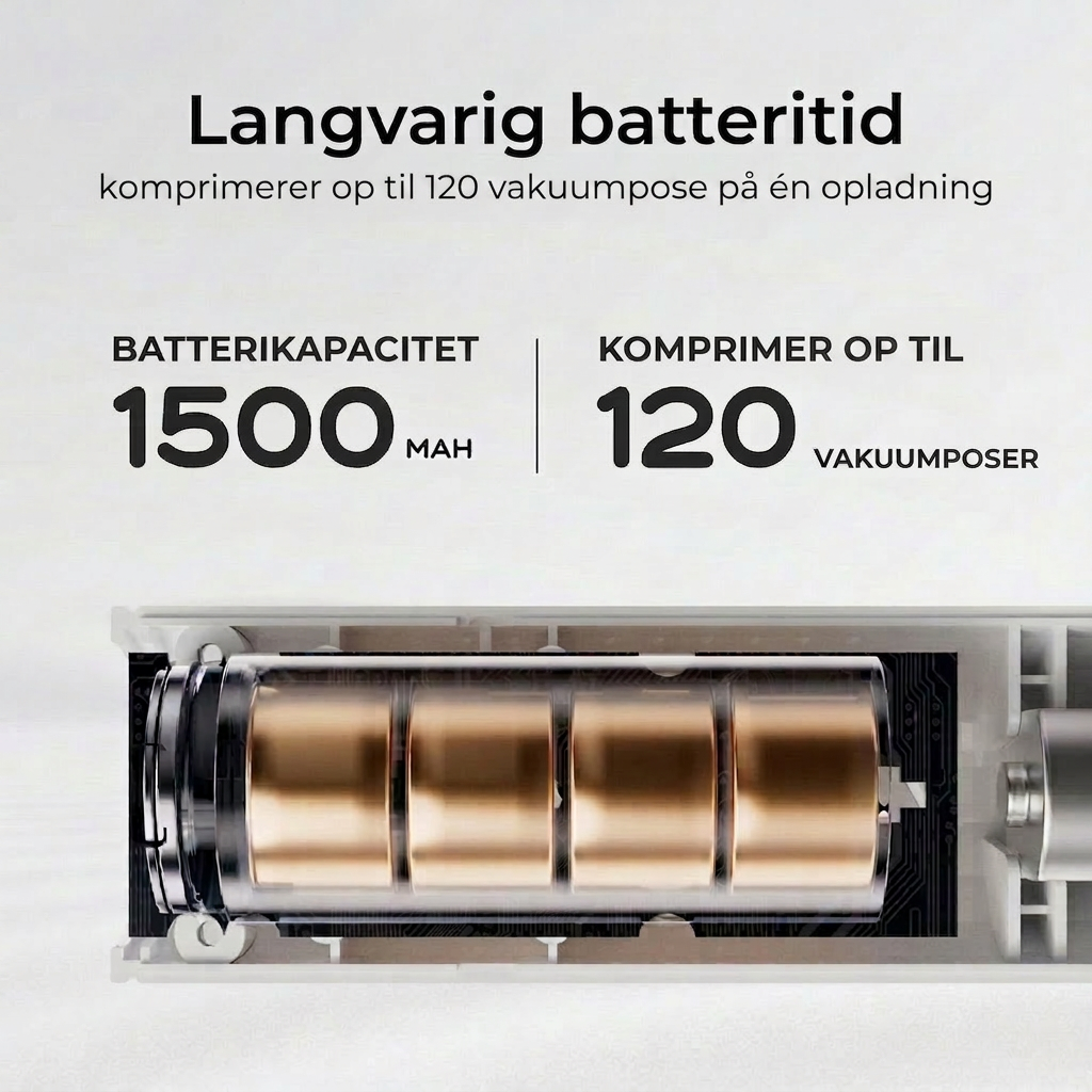 TurboVac 2.0 - 9 vakuumposer + opladbar pumpe – perfekt til rejse